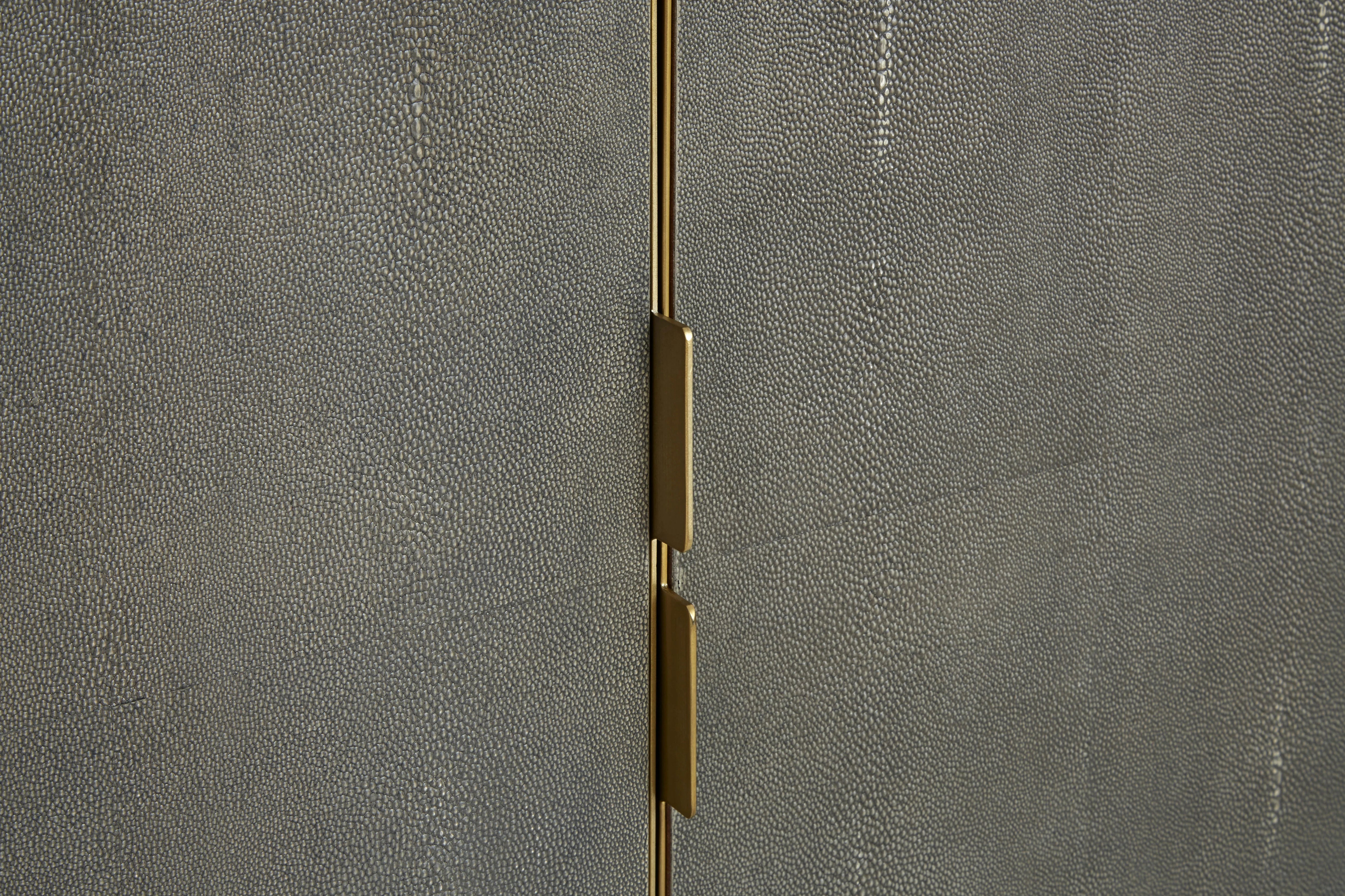 Lorna Grey Shagreen & Gold Sideboard
